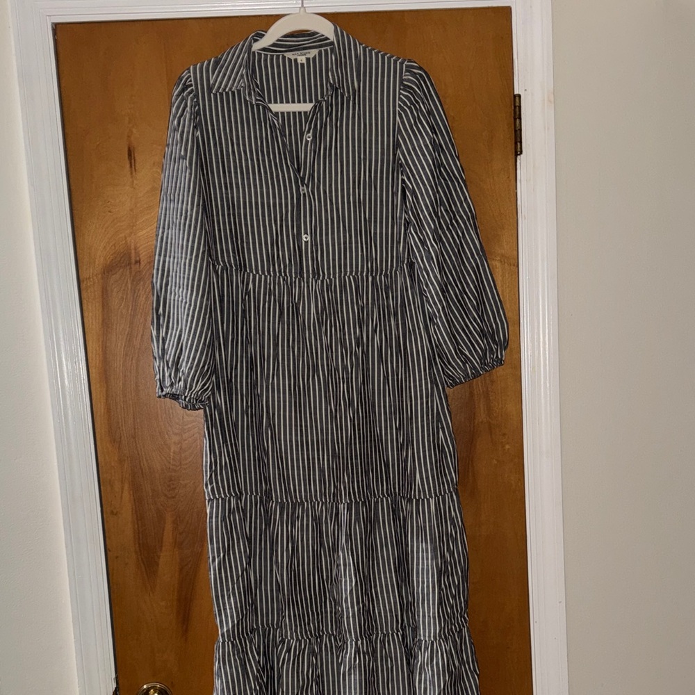 Black and White Striped Dress
